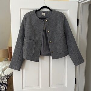 A New Day Charcoal Blazer with Gold Accents